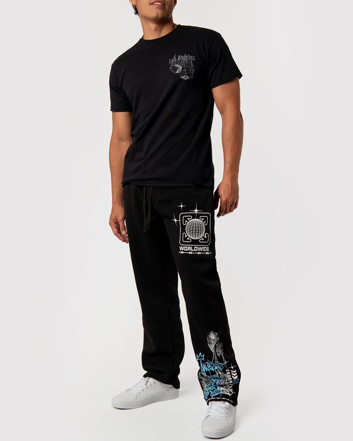 LA Urban Fleece Pants front full body view