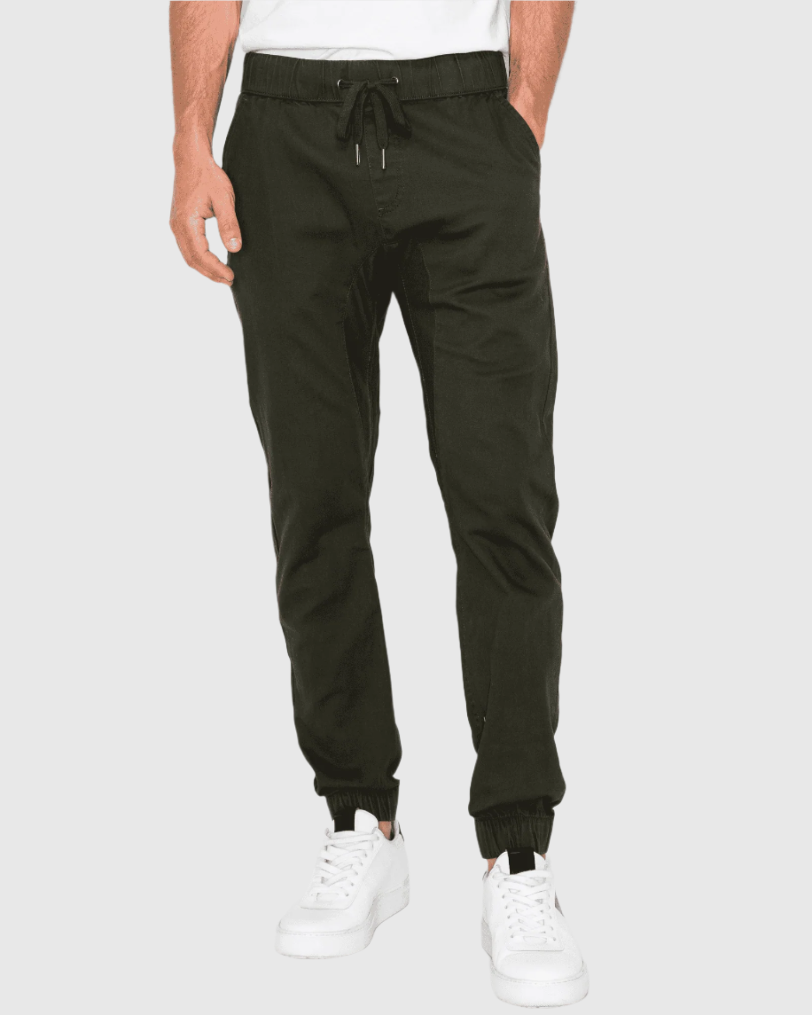 MEN'S CLAYTON TWILL STRETCH JOGGERS front view