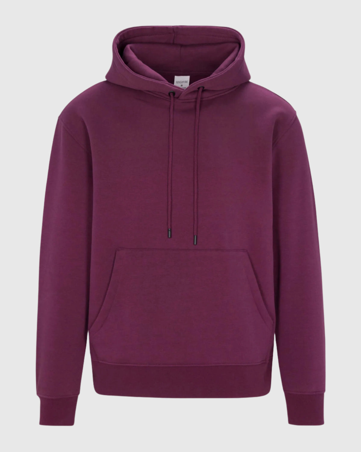 Grape Wine Heavyweight Pullover Hoodie front product view with kangaroo pocket and drawcord hood