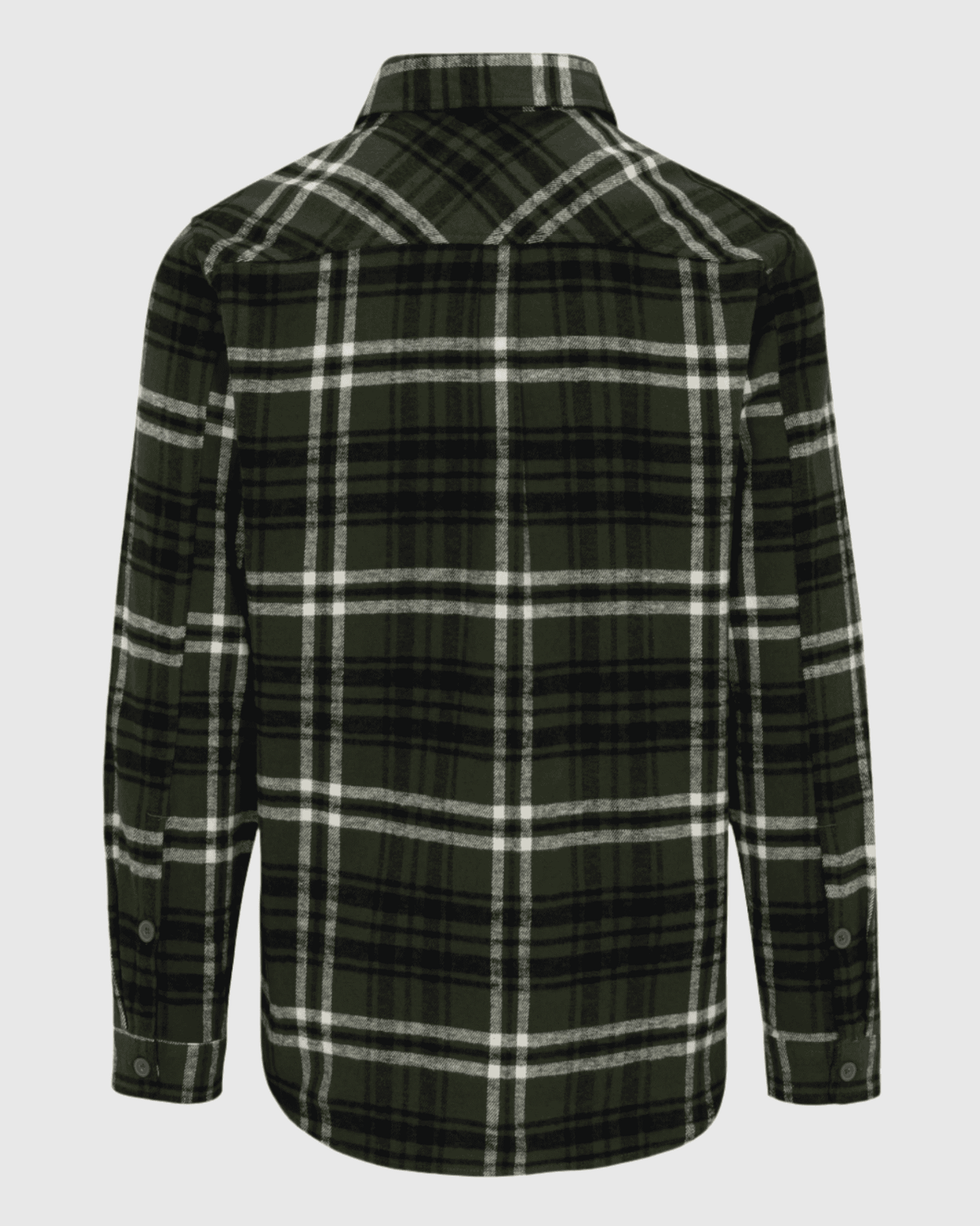 Ring of Fire Woodsy Flannel Shirt Green Mix back view