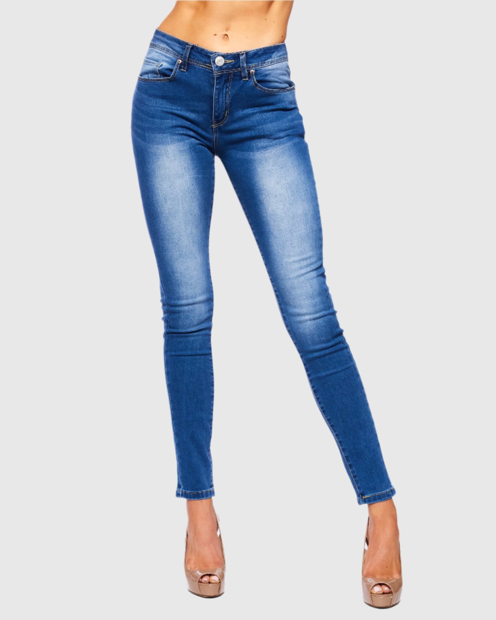 Women Mandy high rise skinny jeans in Azul