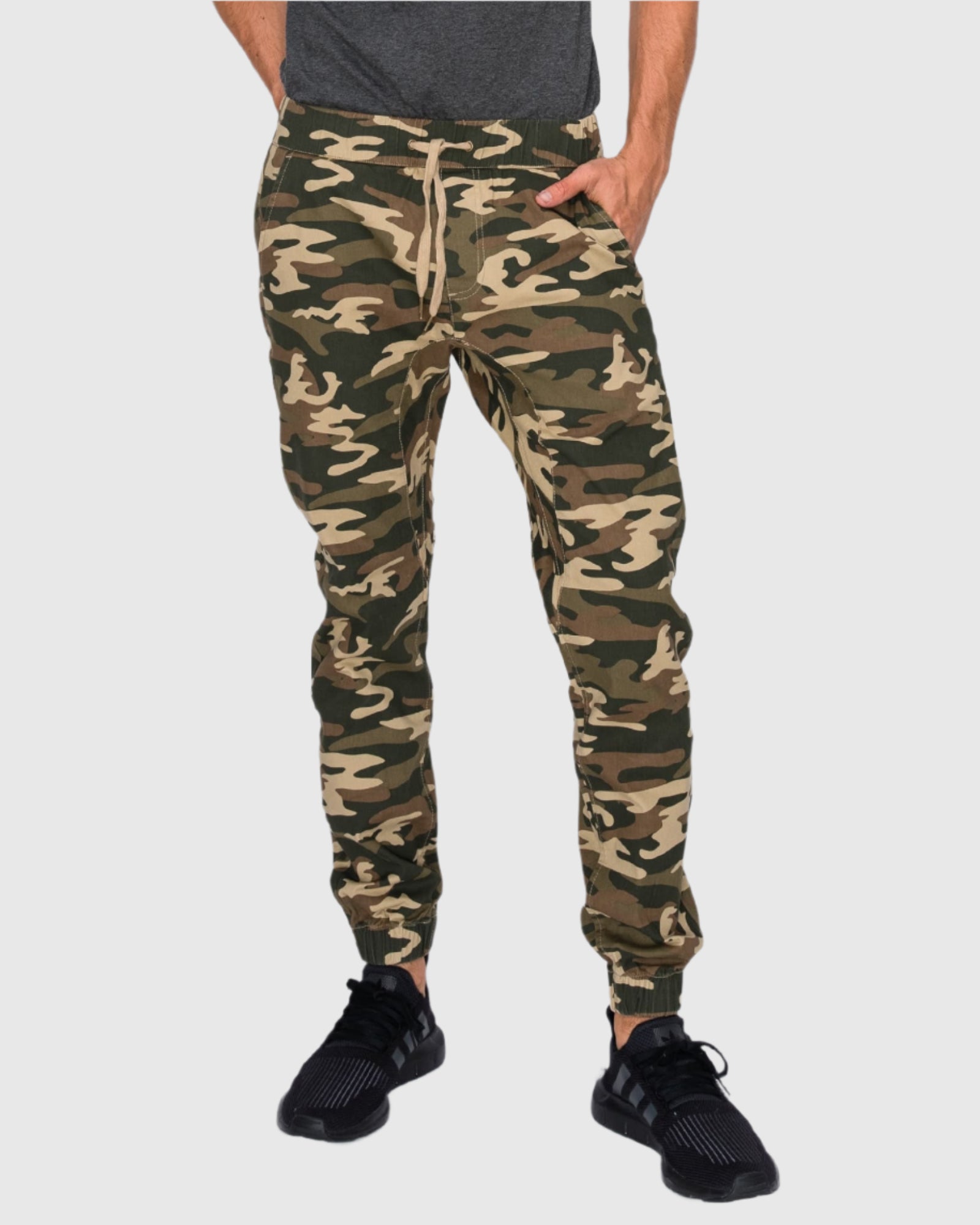 MEN'S CLAYTON TWILL STRETCH JOGGERS front view