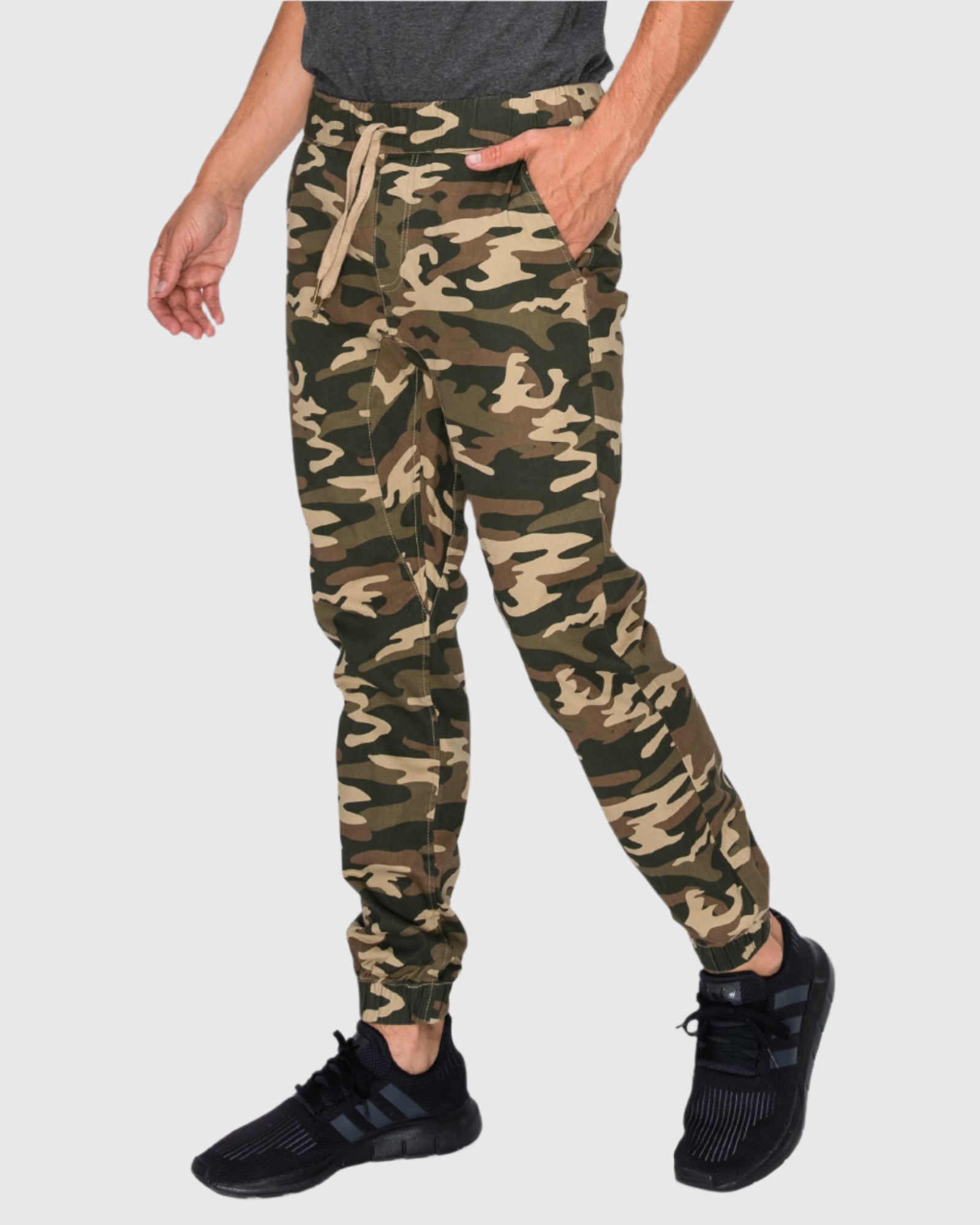 MEN'S CLAYTON TWILL STRETCH JOGGERS front view