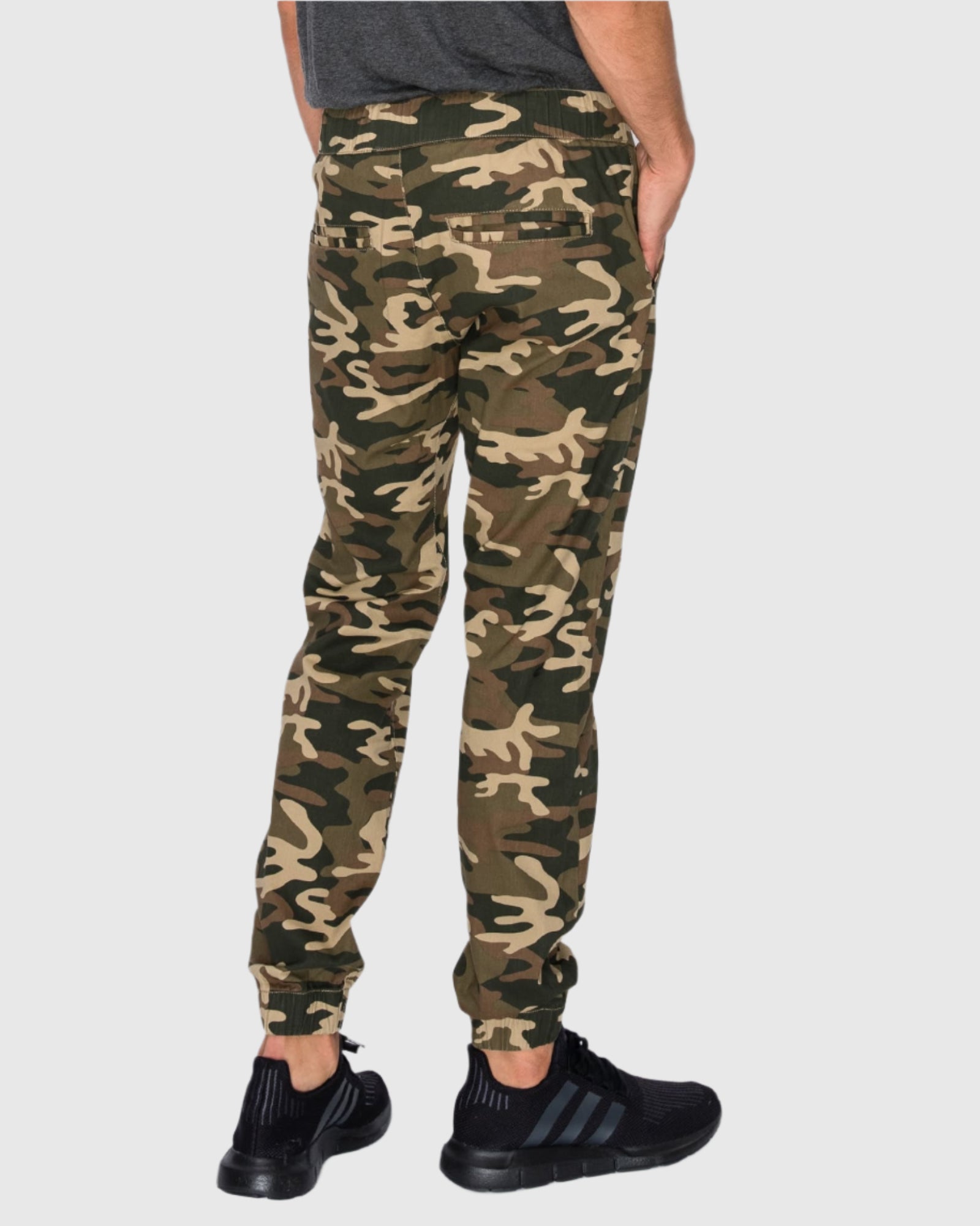 MEN'S CLAYTON TWILL STRETCH JOGGERS back view