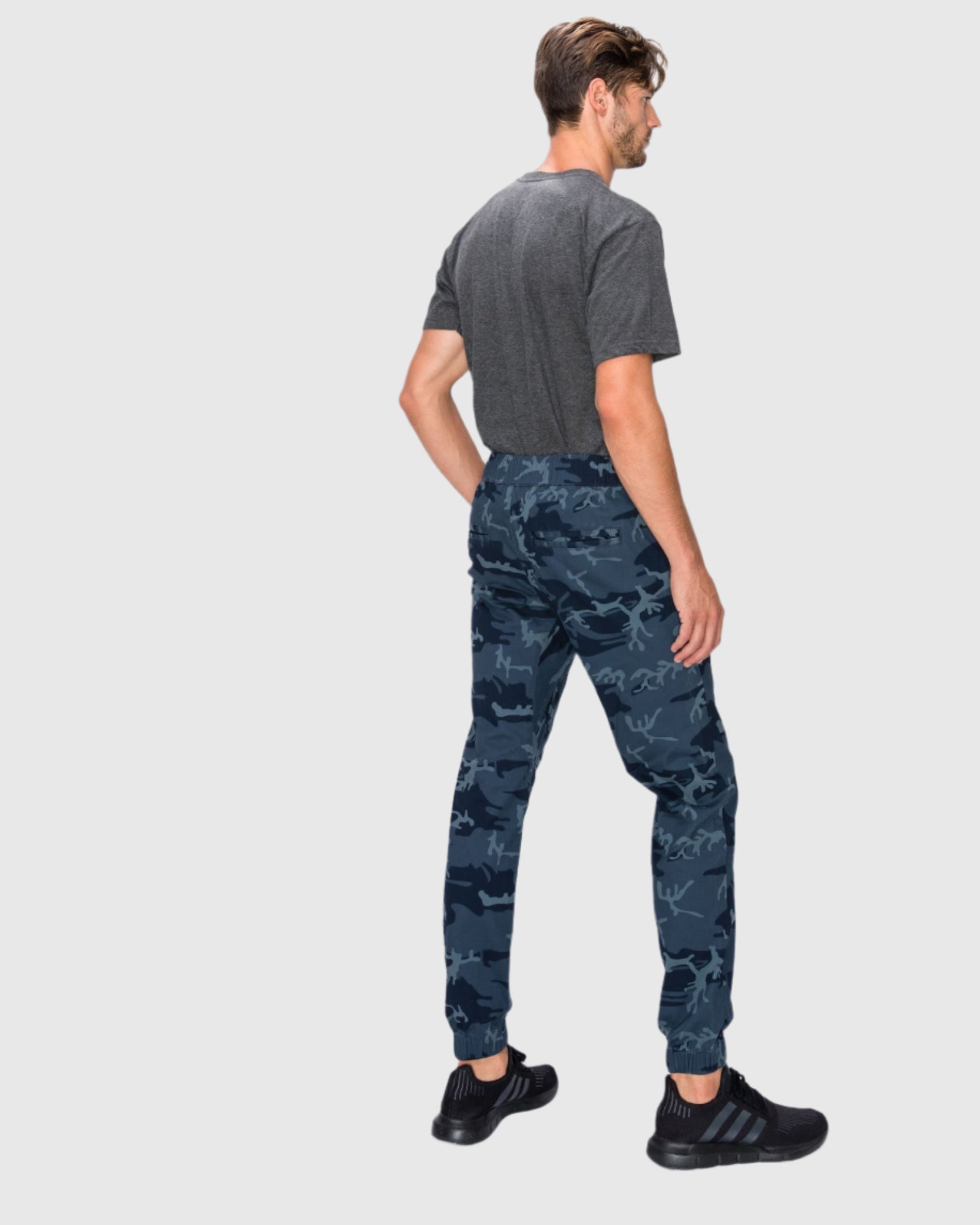 MEN'S CLAYTON TWILL STRETCH JOGGERS back view