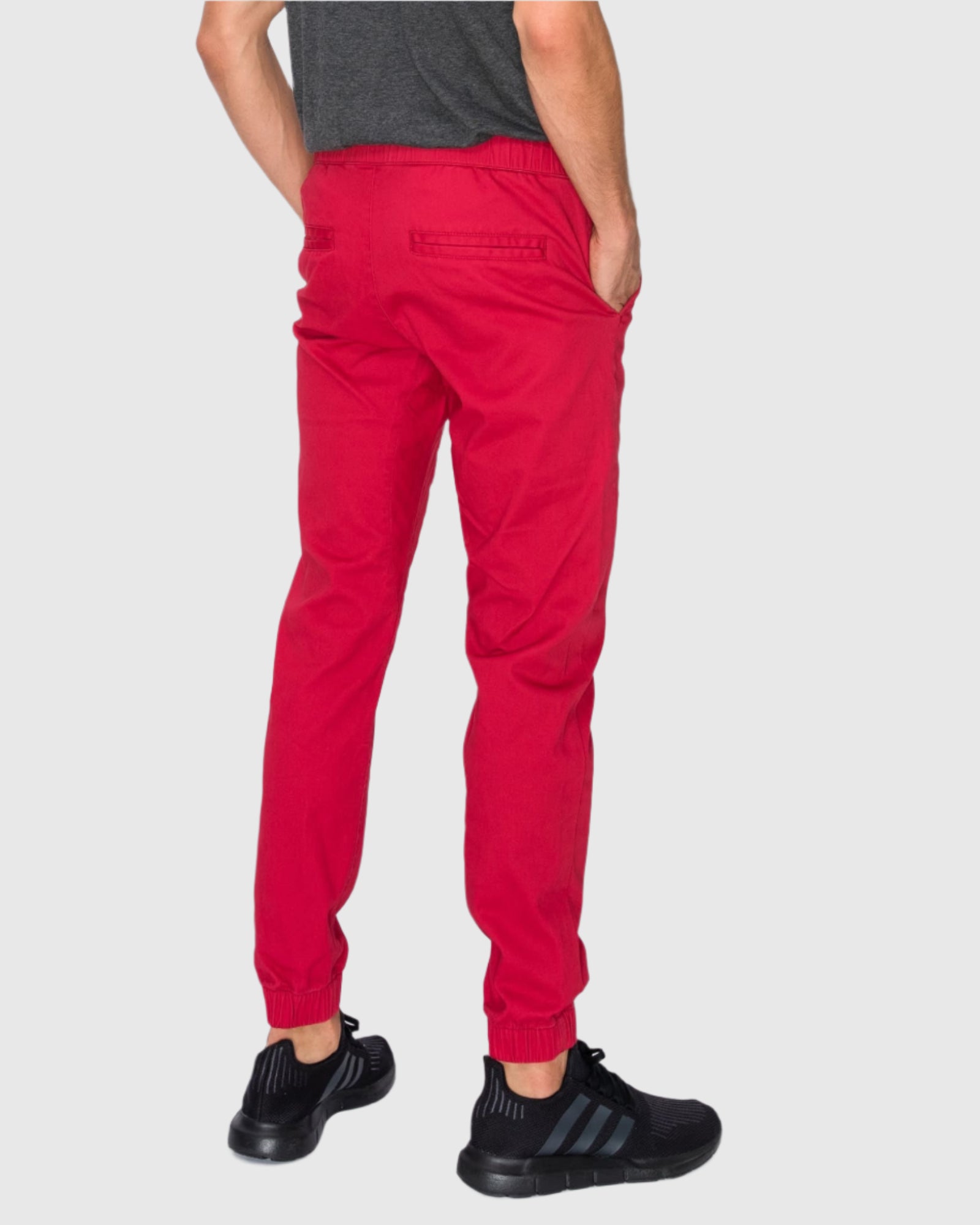 MEN'S CLAYTON TWILL STRETCH JOGGERS back view