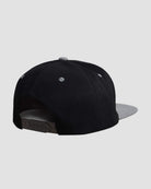 Back view of the Men’s Skull Bloom Snapback by Ring of Fire Clothing in Black, Red, White, and Grey colors, featuring the adjustable snapback for a customizable fit, one size fits all.