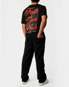 Blessed Prayers Fleece Pants back full body view