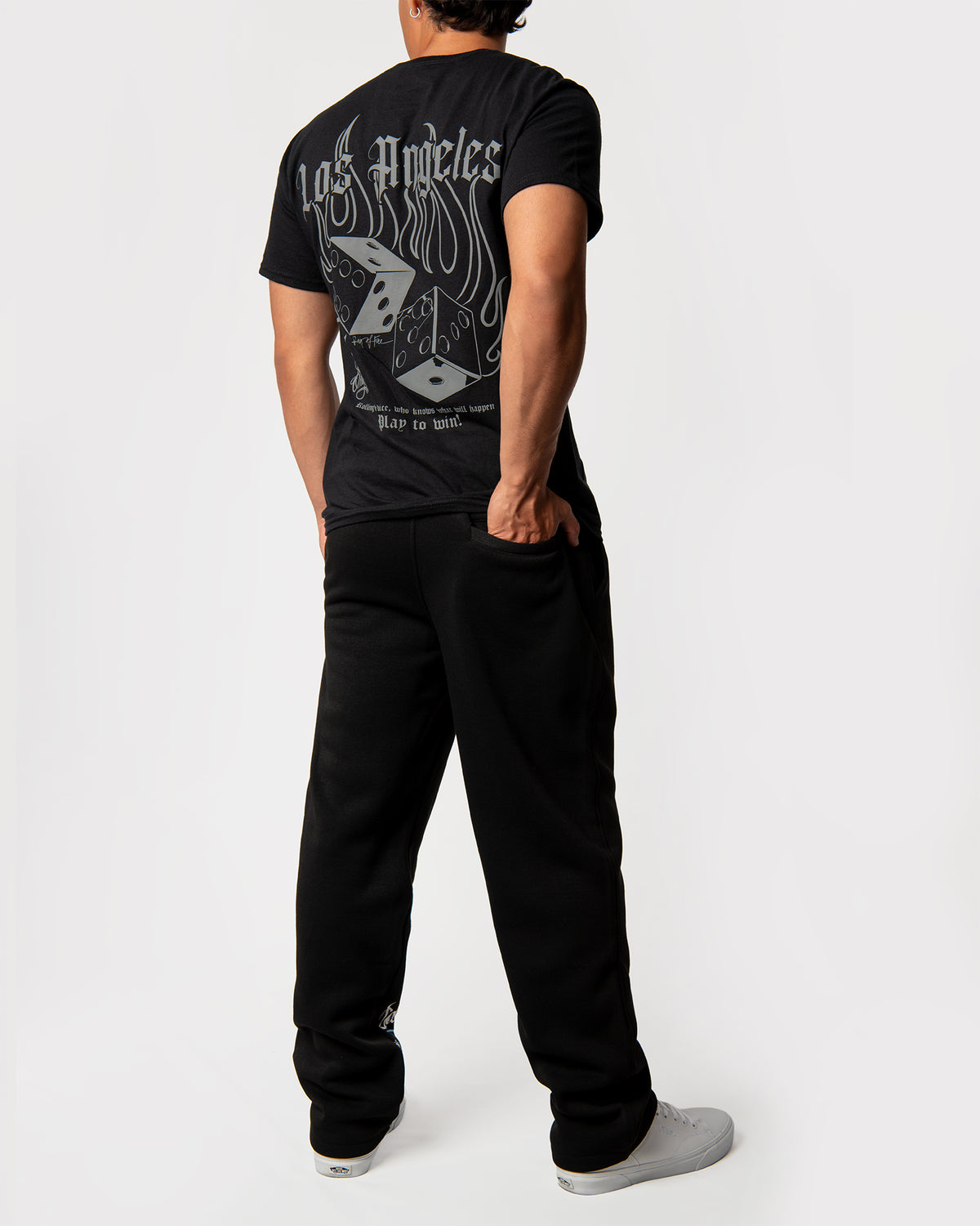 LA Urban Fleece Pants back full body view