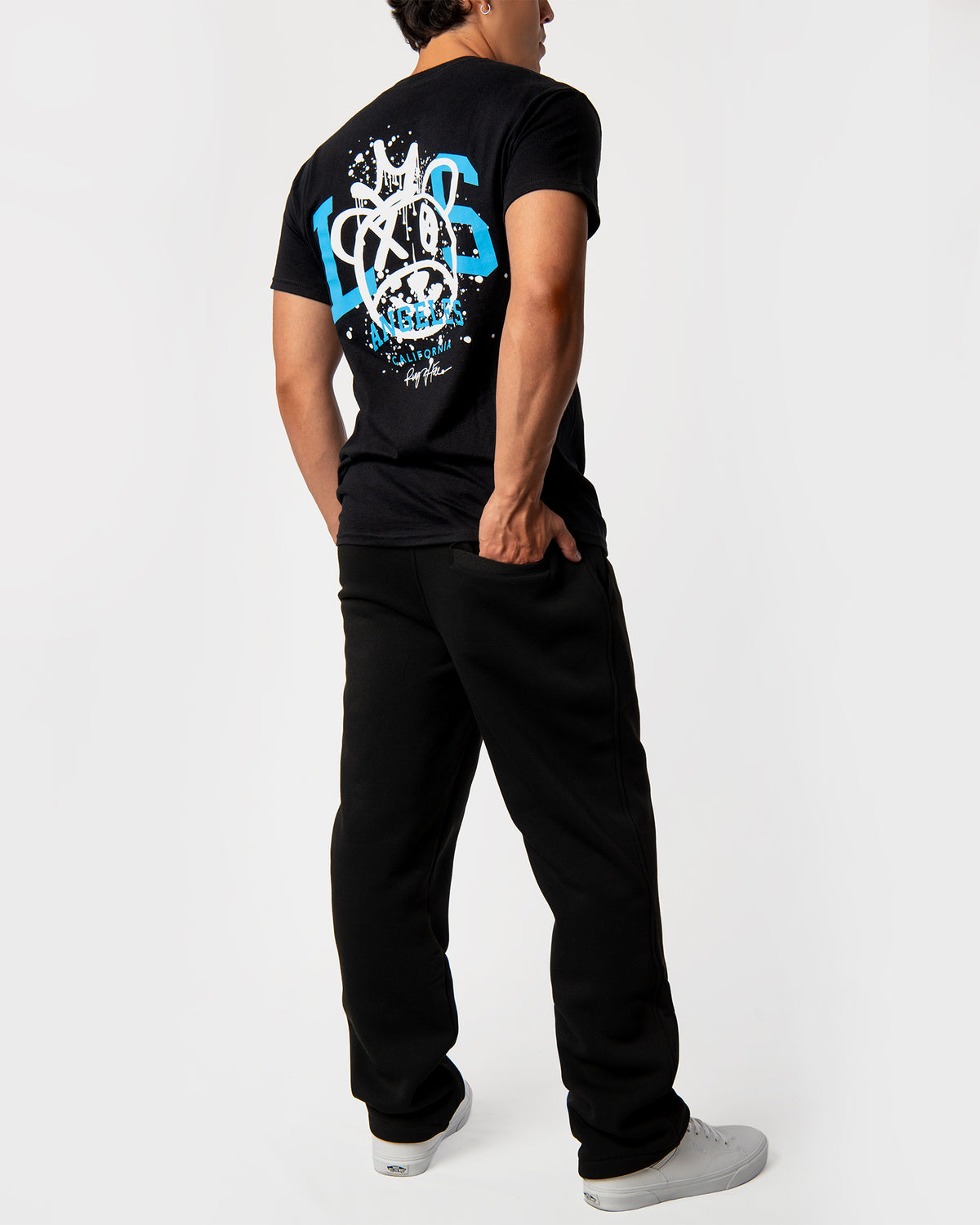 World King Fleece Pants back full body view