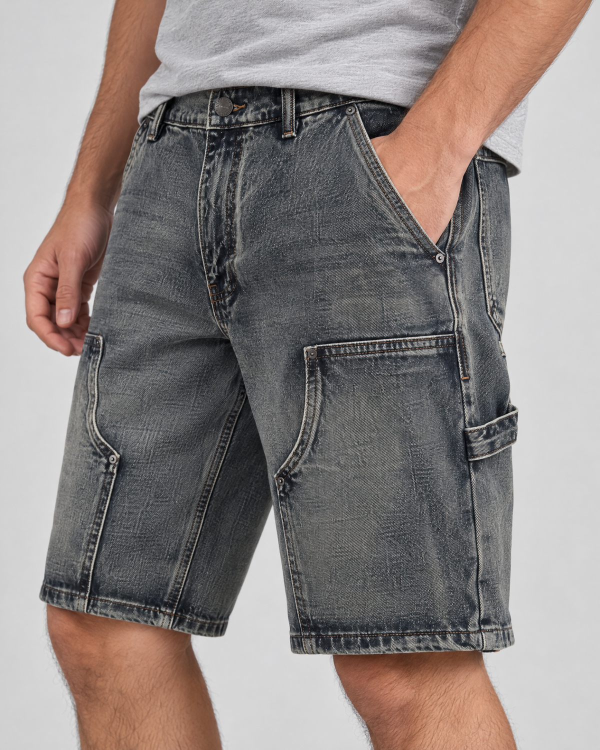 Sawyer Denim Carpenter Shorts side view