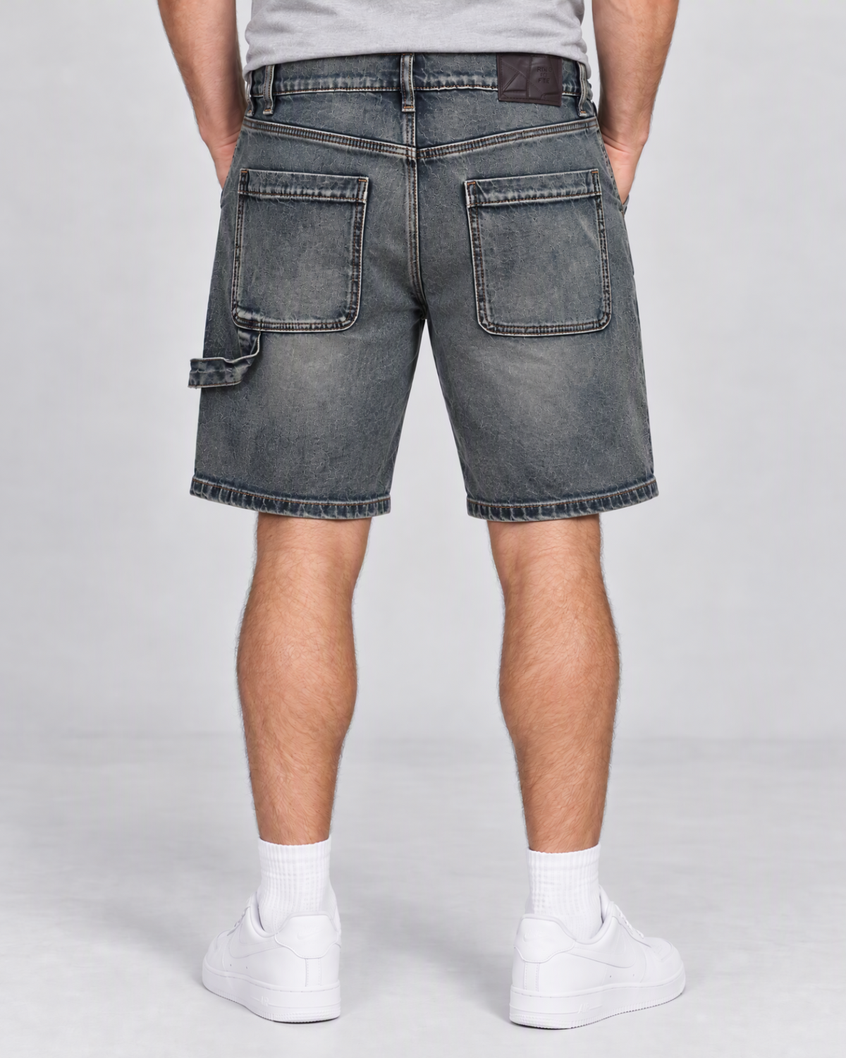 Sawyer Denim Carpenter Shorts back view