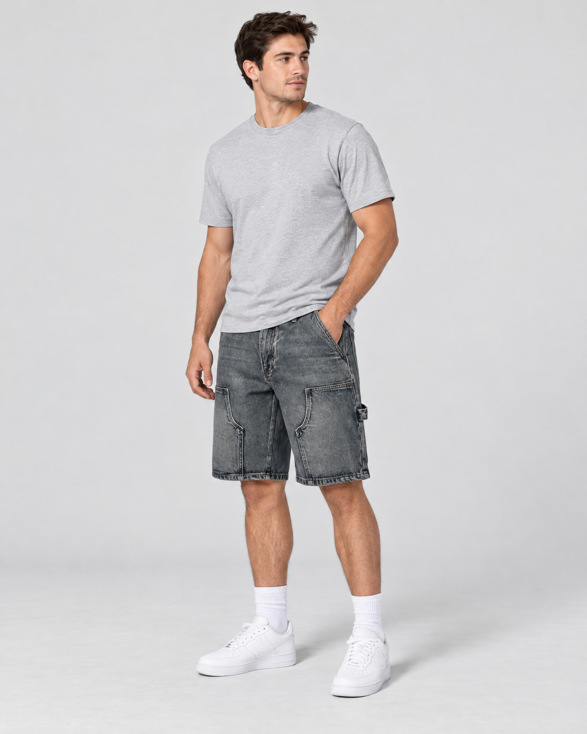 Sawyer Denim Carpenter Shorts front view