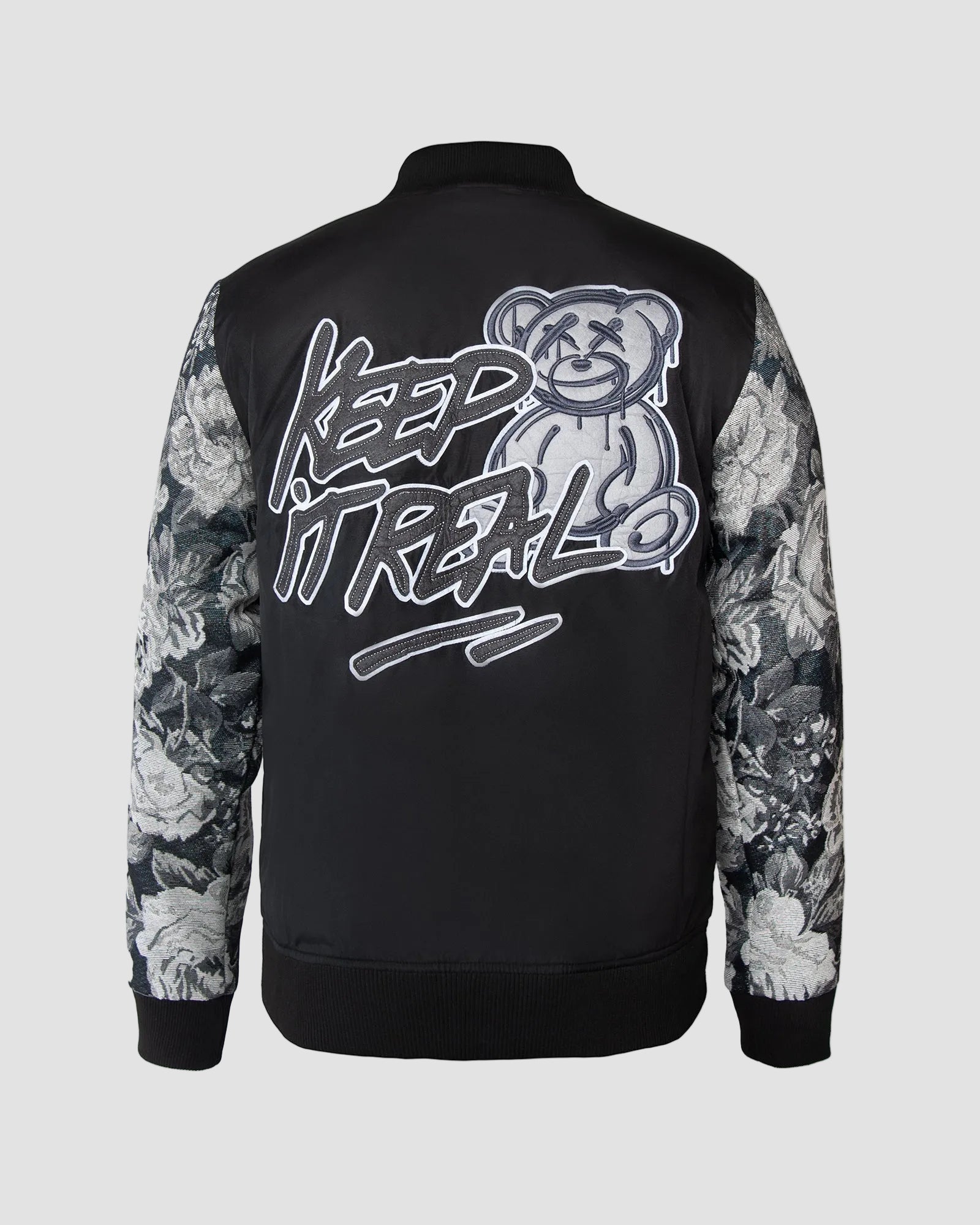 Ring of Fire Gibeon tapestry varsity jacket rear graphic detail