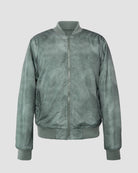 Ring of Fire Jaylen olive bomber jacket front view