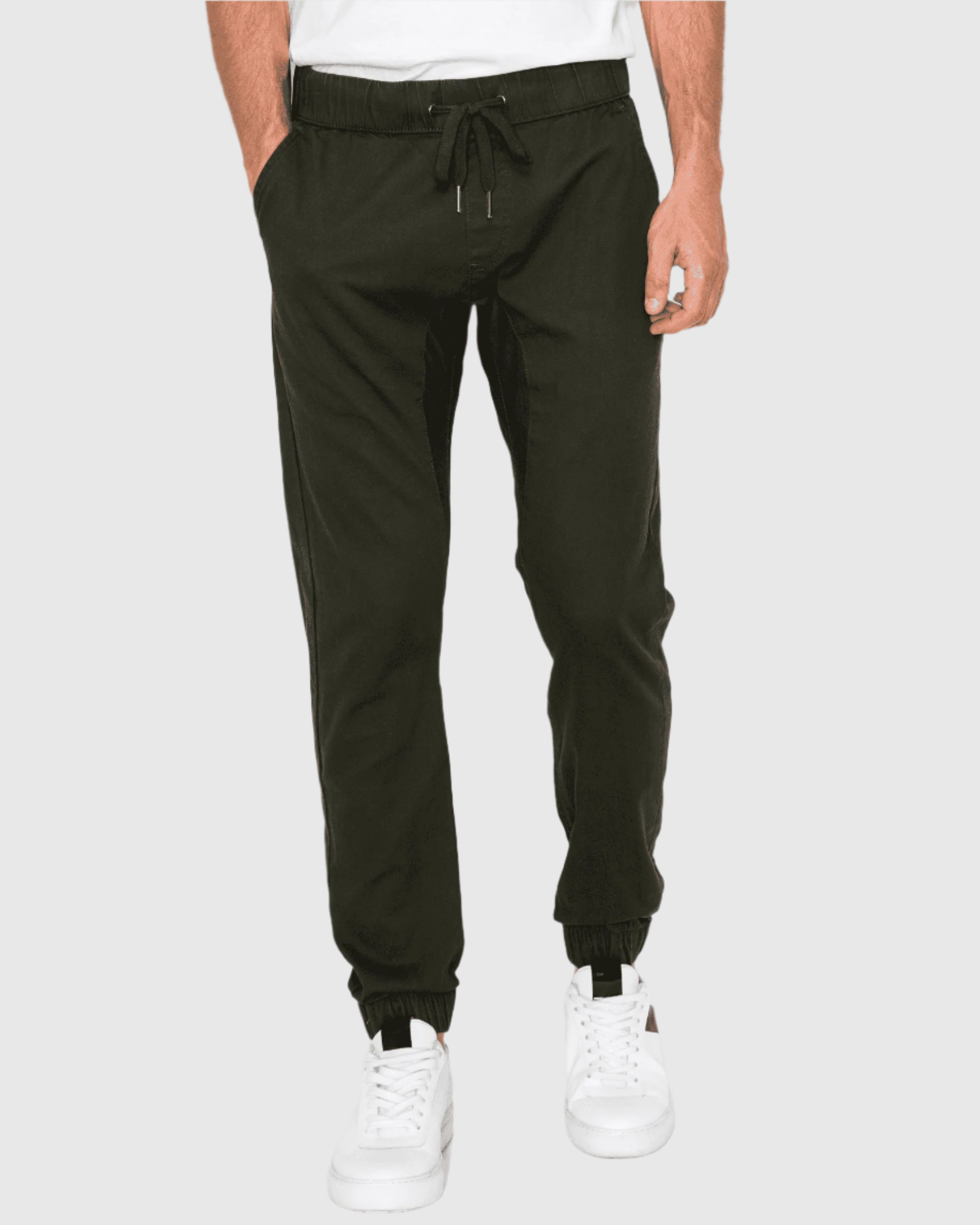 MEN'S CLAYTON TWILL STRETCH JOGGERS front view