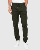 MEN'S CLAYTON TWILL STRETCH JOGGERS front view