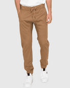 MEN'S CLAYTON TWILL STRETCH JOGGERS front view