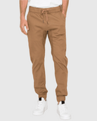 MEN'S CLAYTON TWILL STRETCH JOGGERS front view