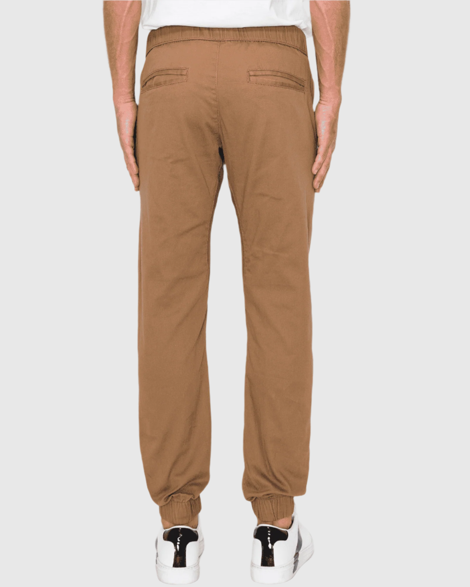 MEN'S CLAYTON TWILL STRETCH JOGGERS back view