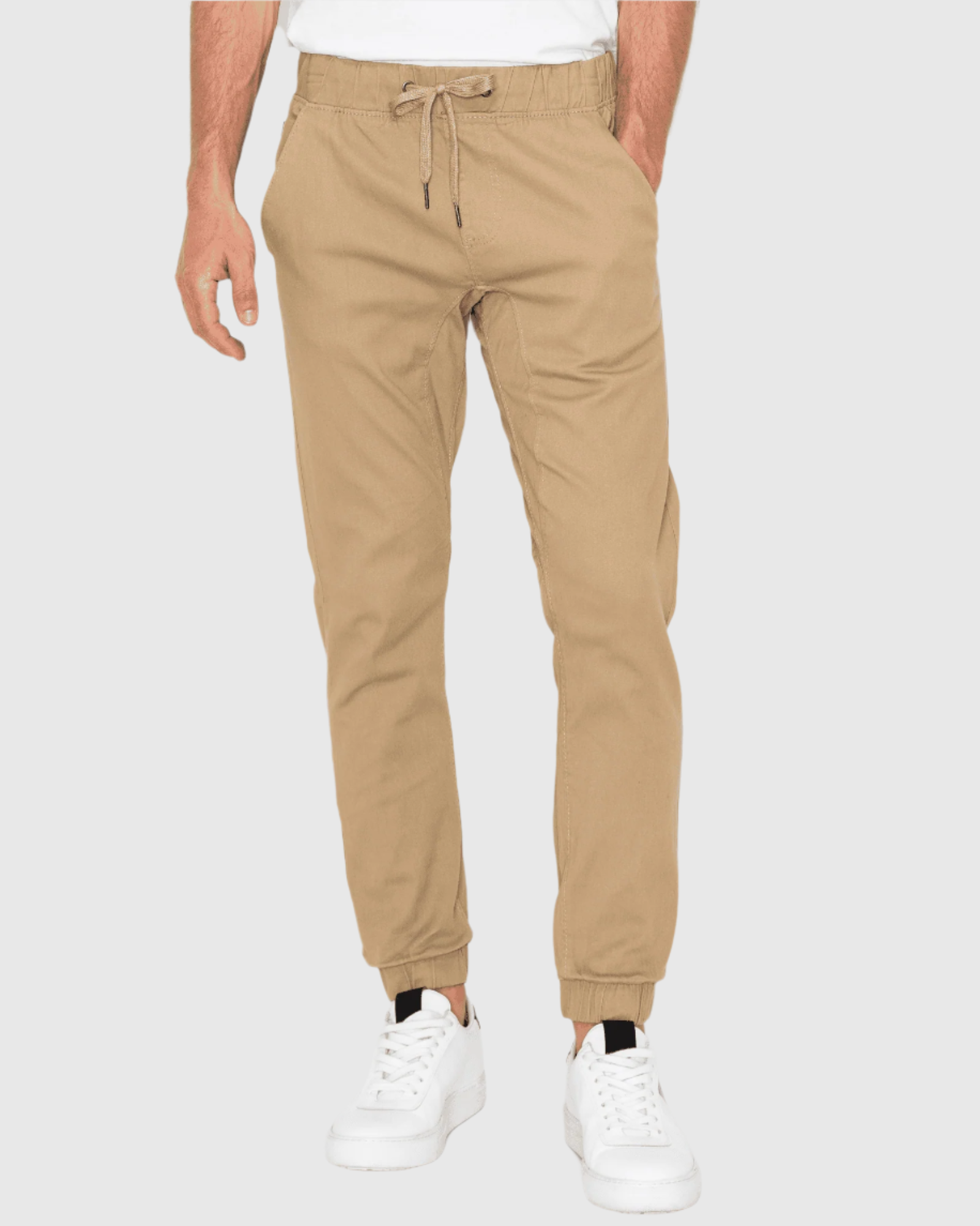 MEN'S CLAYTON TWILL STRETCH JOGGERS front view