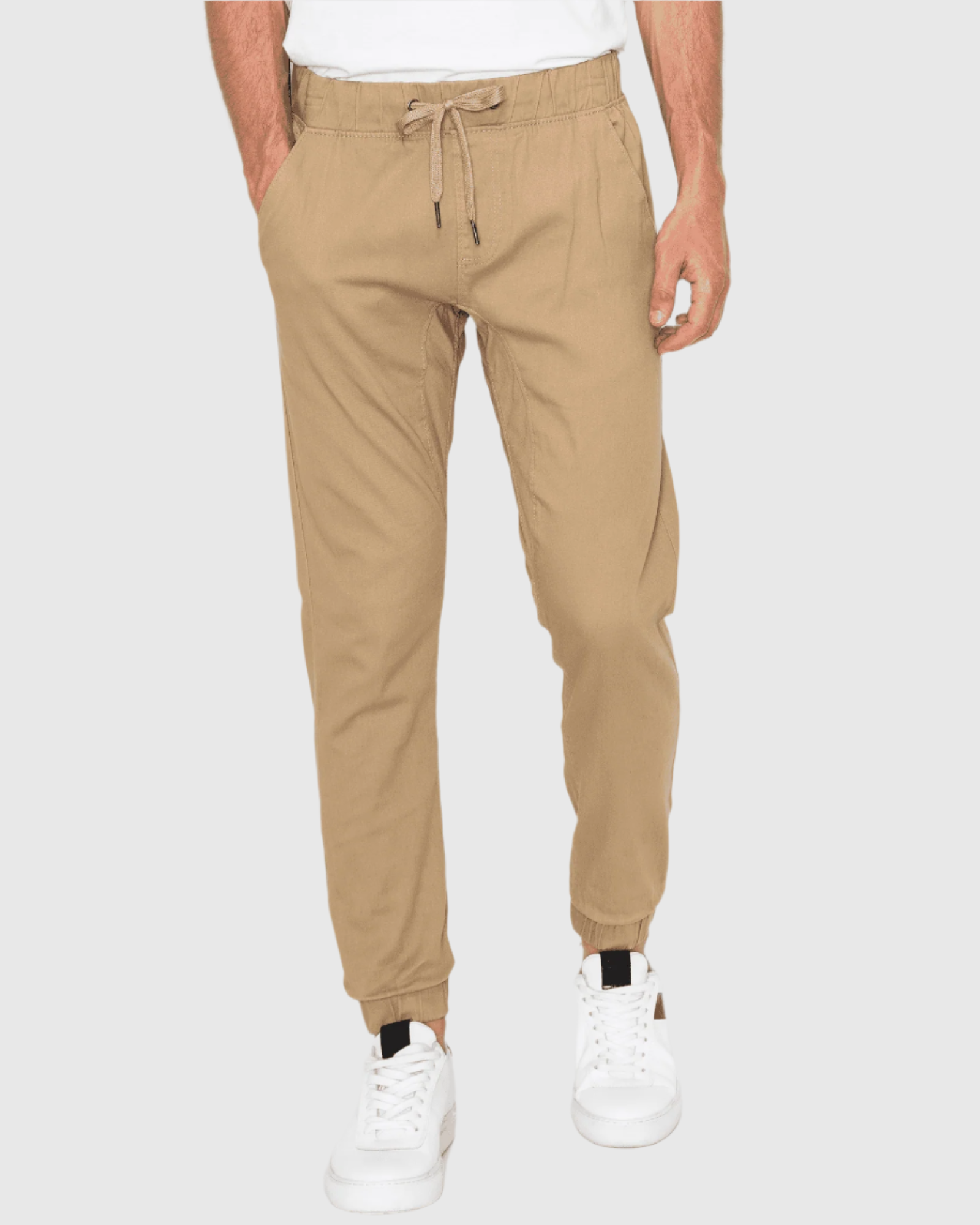MEN'S CLAYTON TWILL STRETCH JOGGERS front view