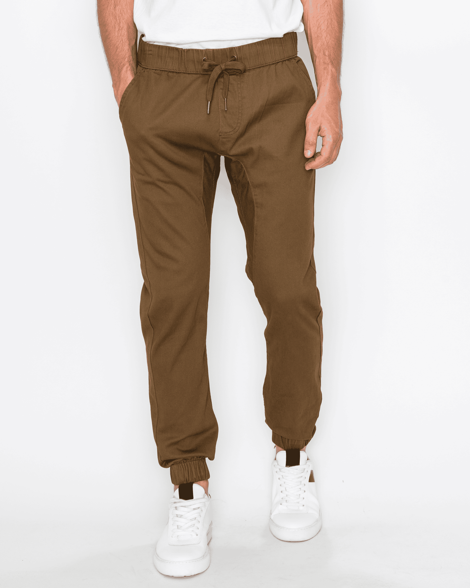 MEN'S CLAYTON TWILL STRETCH JOGGERS front view