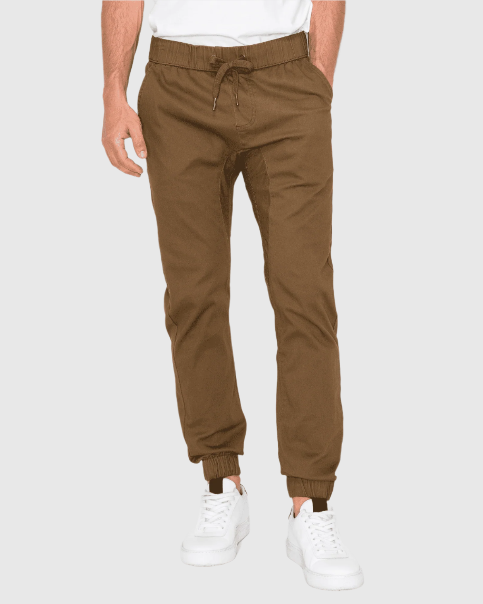 MEN'S CLAYTON TWILL STRETCH JOGGERS front view