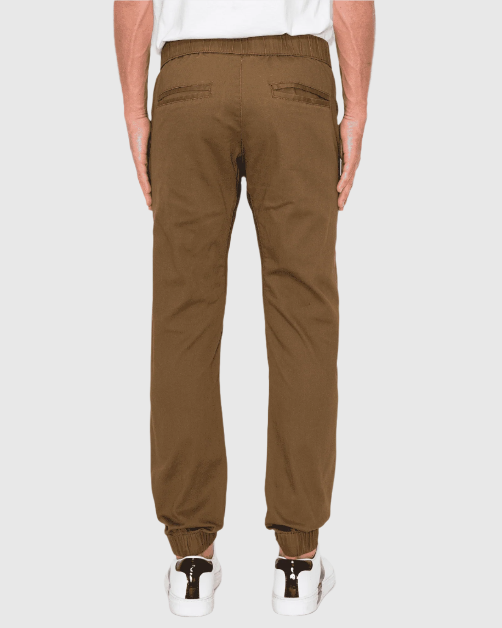 MEN'S CLAYTON TWILL STRETCH JOGGERS back view