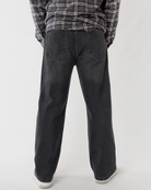 Ring of Fire Arena Baggy Denim Jeans in Hematite wash back view