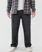Ring of Fire Arena Baggy Denim Jeans in Hematite wash front view