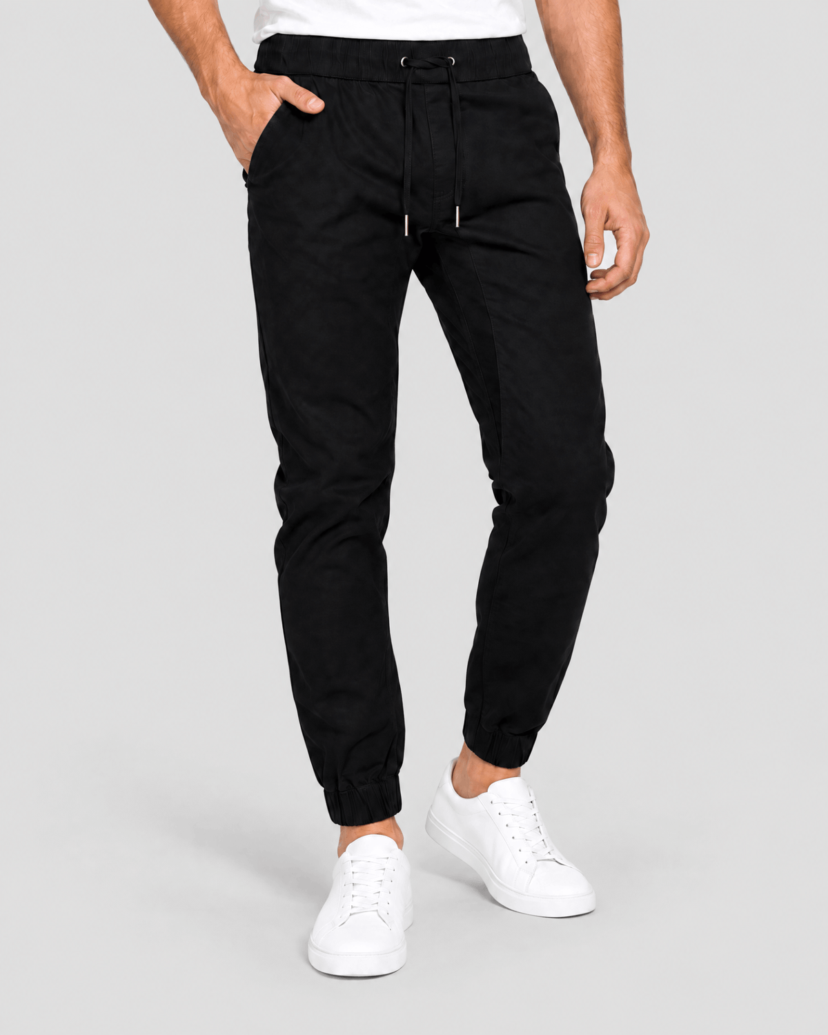 Clayton Stretch Twill Jogger in Black