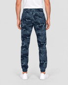 Clayton Stretch Twill Jogger in Navy Camo Back Fit View