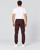 Clayton Stretch Twill Jogger in Oxblood Camo Back Fit View