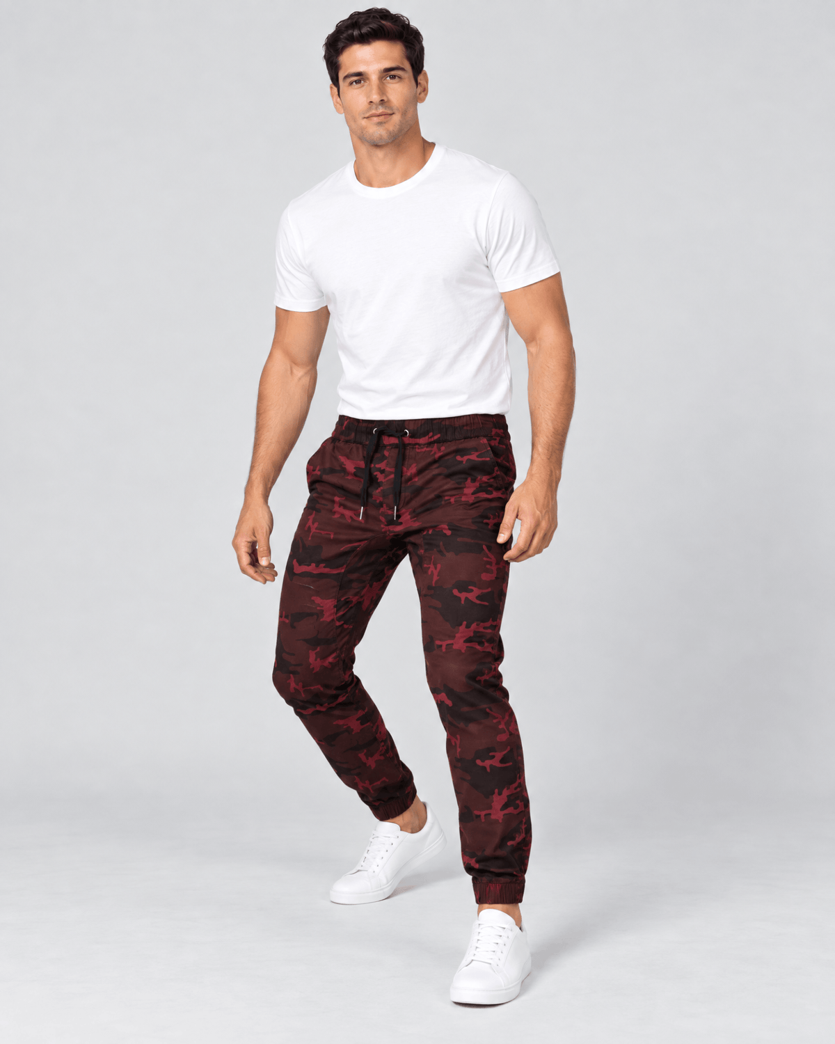 Clayton Stretch Twill Jogger Stretch Fabric Performance in Oxblood Camo