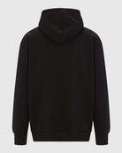 Black Heavyweight Pullover Hoodie back product view showing rear construction and hood