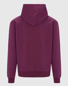 Grape Wine Heavyweight Pullover Hoodie back product view showing rear construction and hood