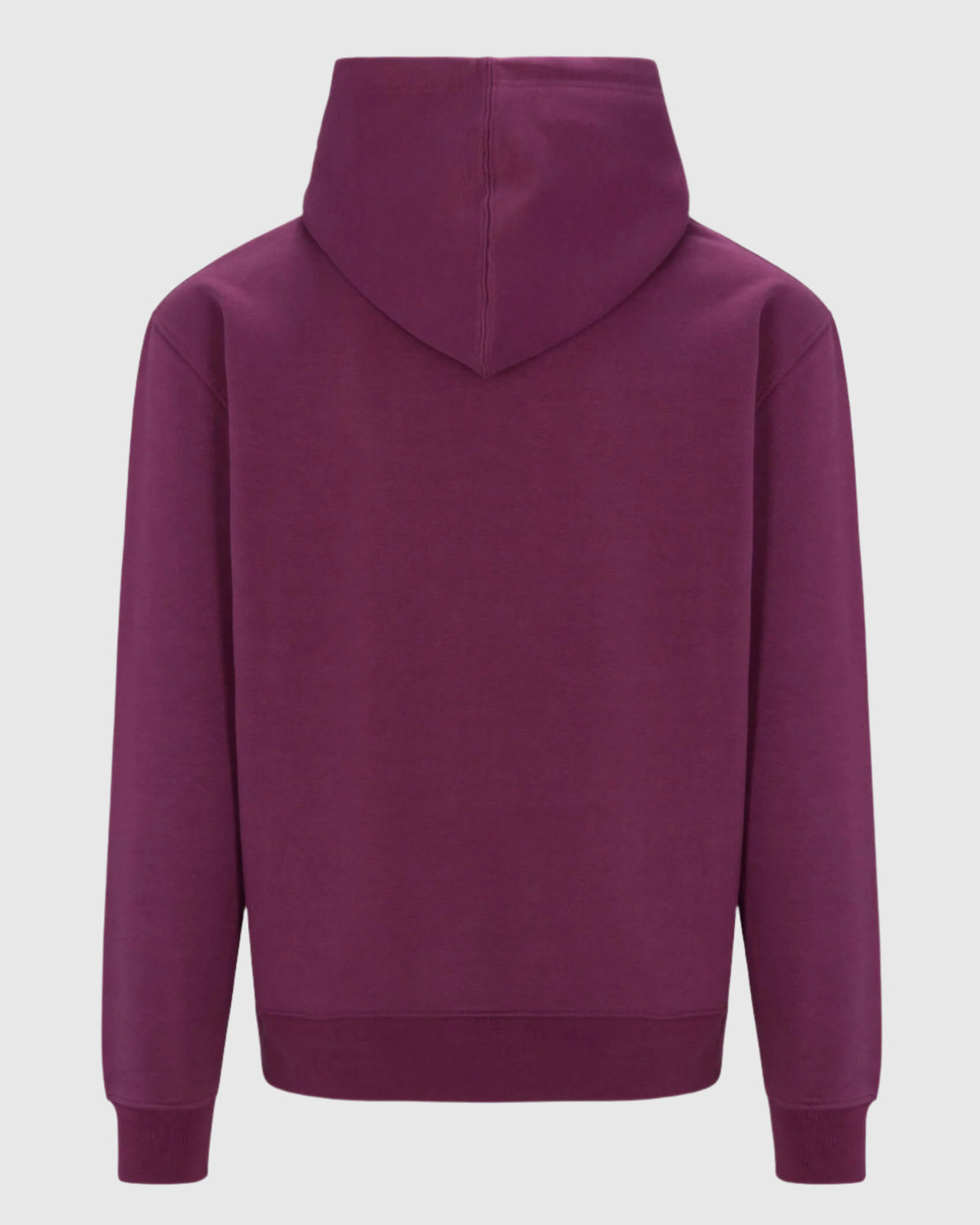 Grape Wine Heavyweight Pullover Hoodie back product view showing rear construction and hood