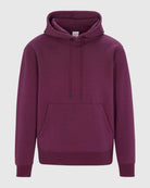 Grape Wine Heavyweight Pullover Hoodie front product view with kangaroo pocket and drawcord hood
