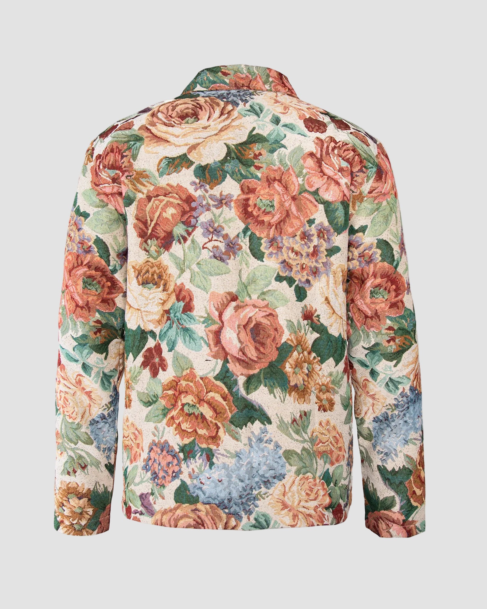 Men’s Malchiah Woven Jacket in Beige back view