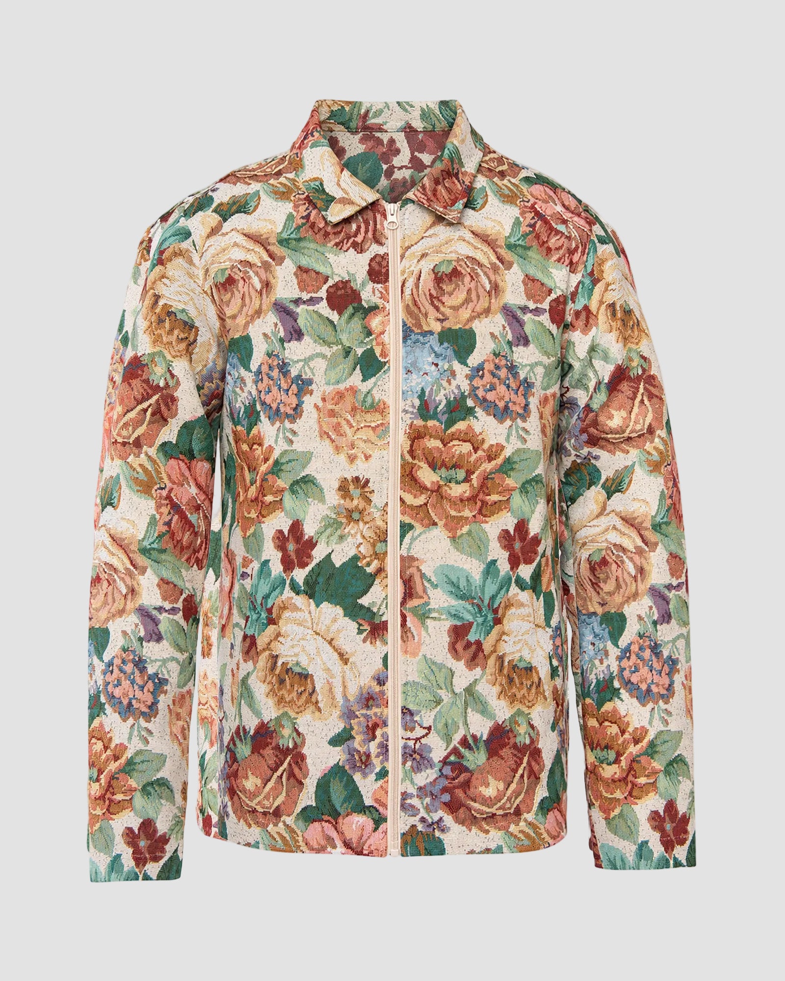 Men’s Malchiah Woven Jacket in Beige front view