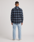Meadow Flannel Shirt Blue Mix back model view