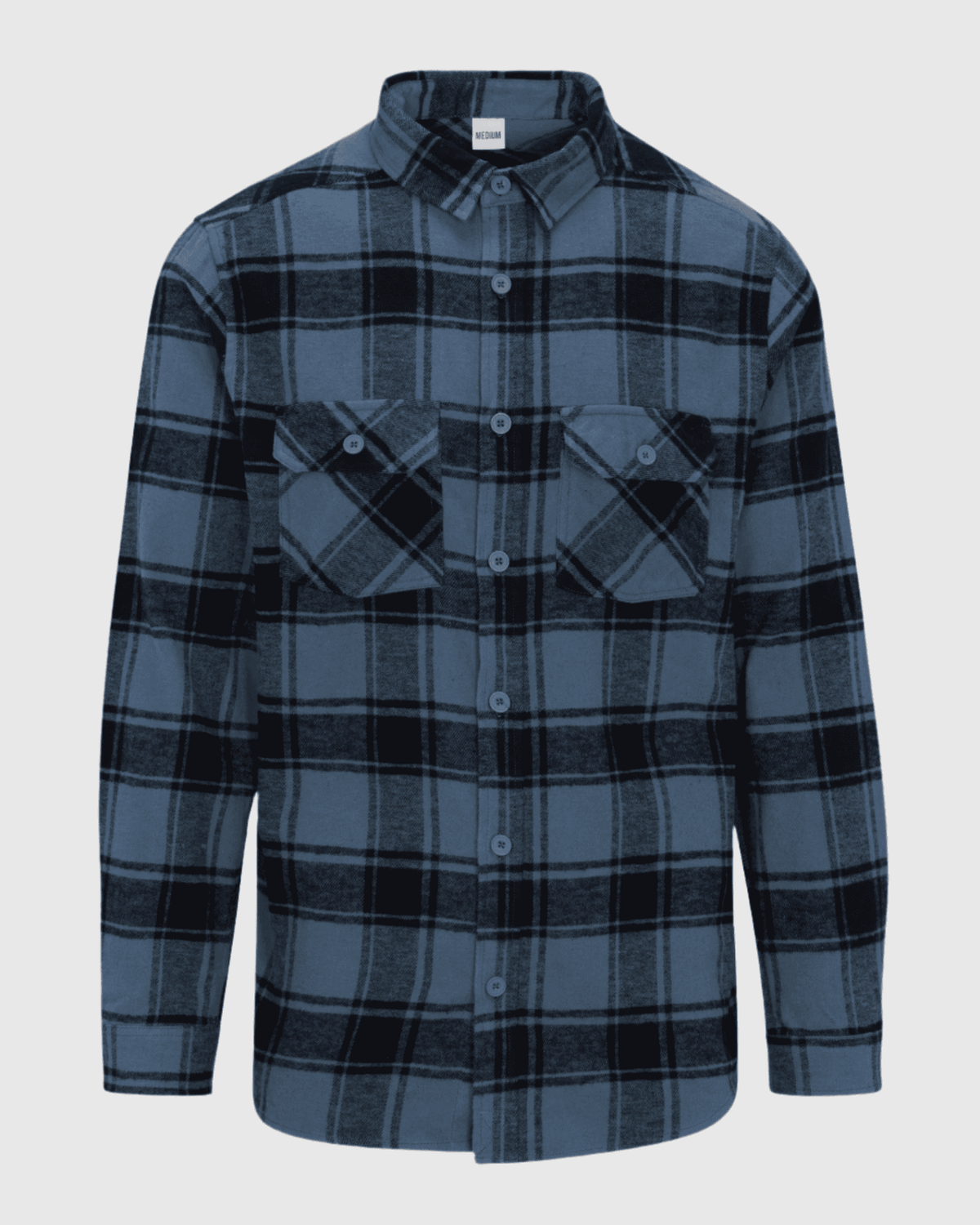 Meadow Flannel Shirt Blue Mix flat front product view