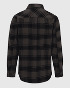 Meadow Flannel Shirt Charcoal Mix flat back product view
