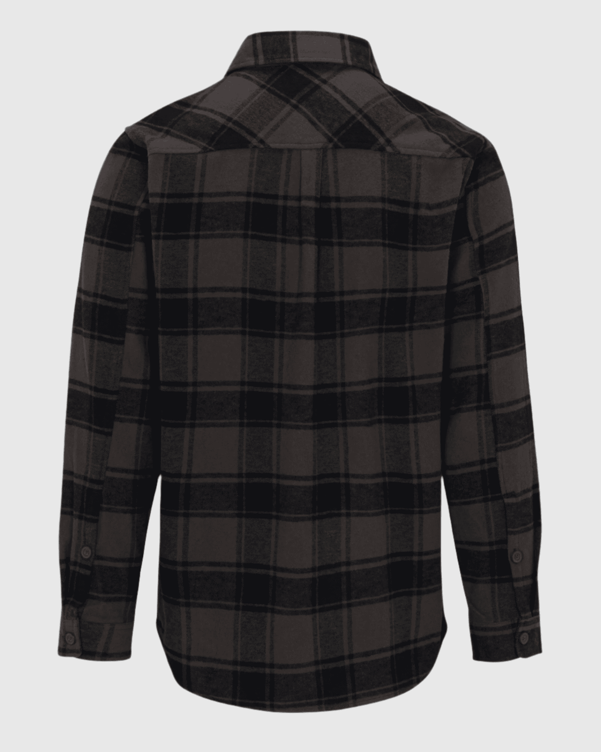 Meadow Flannel Shirt Charcoal Mix flat back product view