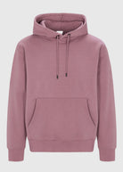 Mens drawstring kangaroo front pocket premium September hoodie in elderberry