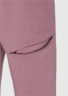 Mens drawstring premium September jogger in elderberry thigh seam zipper pocket