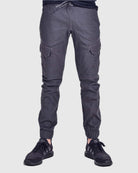 Mens 5 pocket styling Clyde joggers in Charcoal
