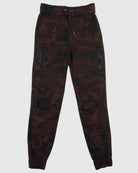 Boys's moto zipper jogger in oxblood camo