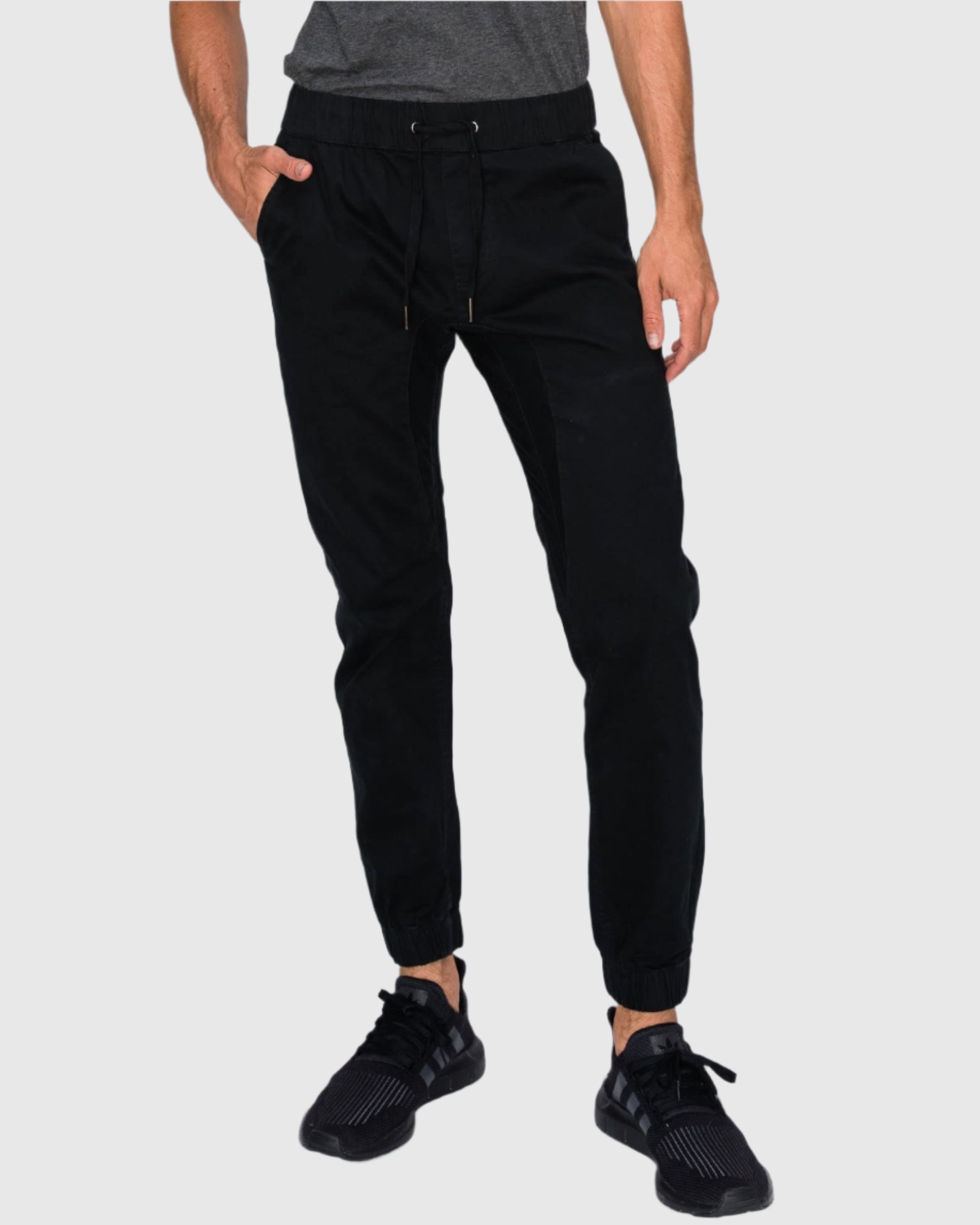 MEN'S CLAYTON TWILL STRETCH JOGGERS front view